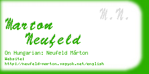 marton neufeld business card